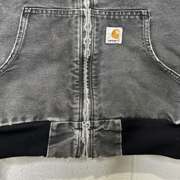 Vintage Carhartt Hooded Active Jacket “Black” WJ130 BLK - Picture 4 of 14